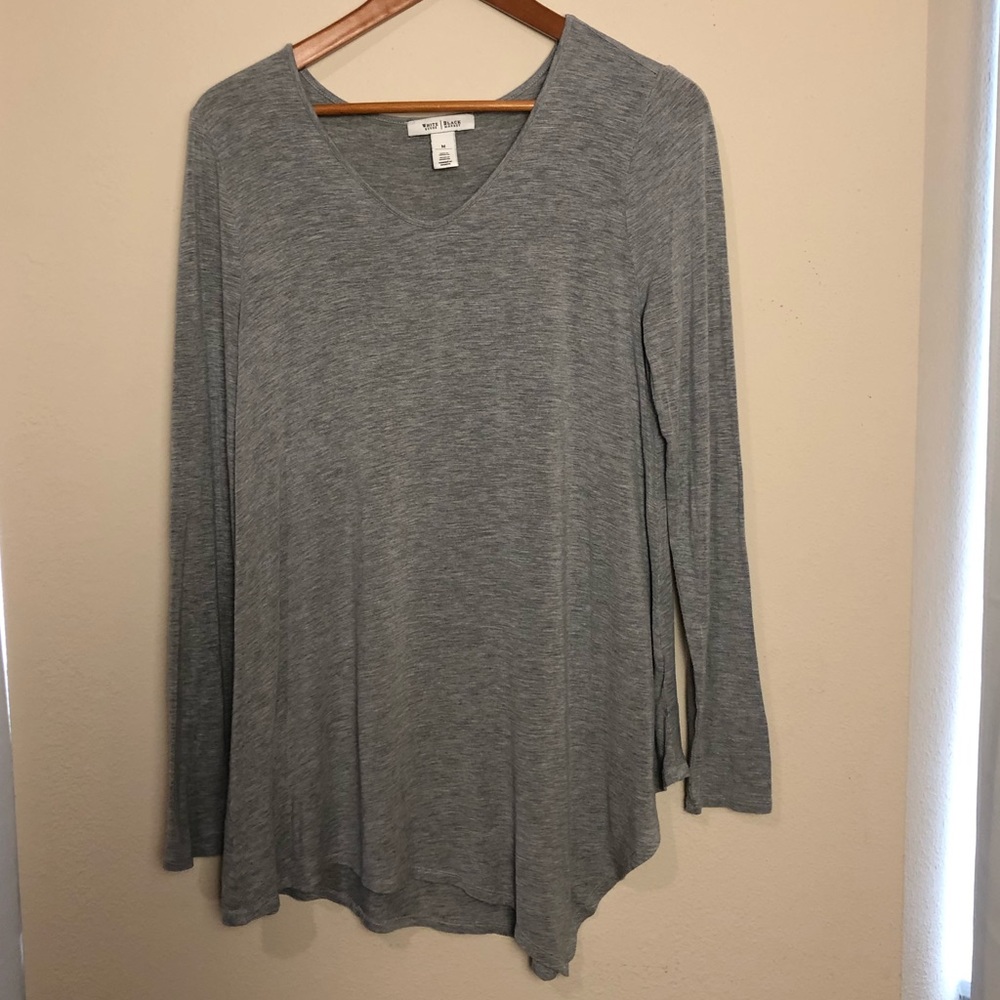 White House Black Market Women’s Gray L/S Tunic